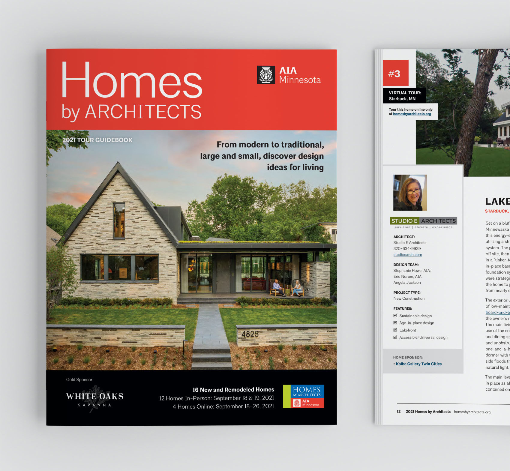 Cover and a hint of an inside spread for the Homes by Architects 2021 program